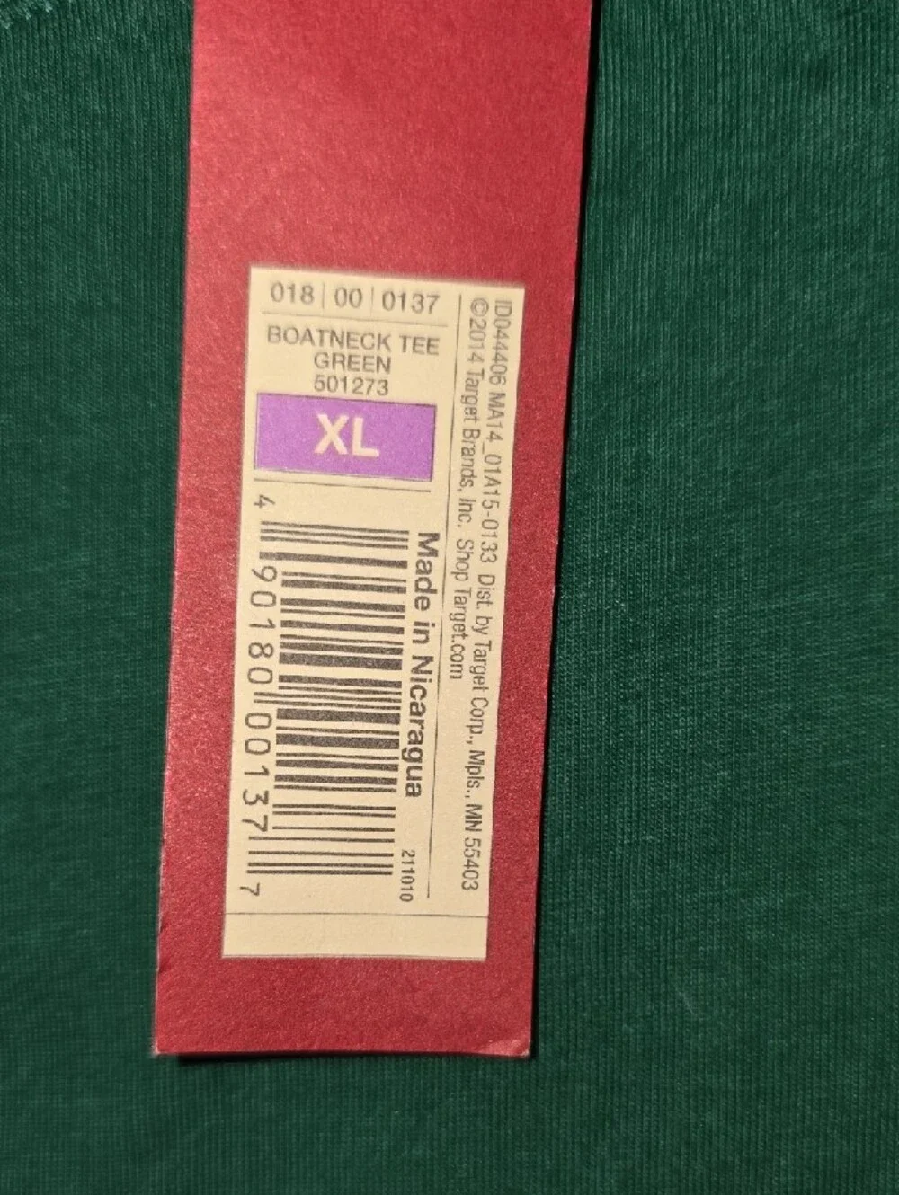 Merona Forest Green‎ Long Sleeve Tee with White Graphic